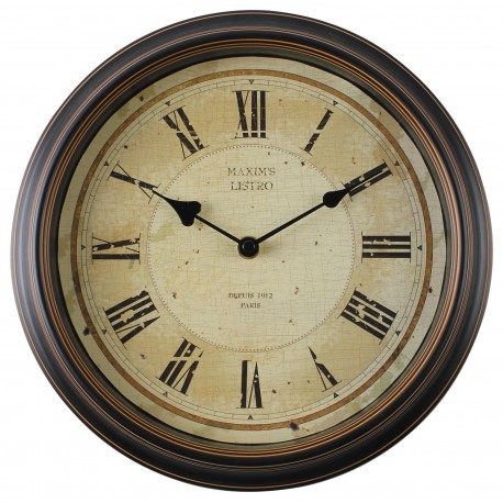 zegar ścienny CLARIDGE, średn. 29,5cm,kol.brąz-MC