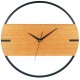 zegar śc.DESIGN,śred.40X3,5cm,kol.czar+drewno-MC