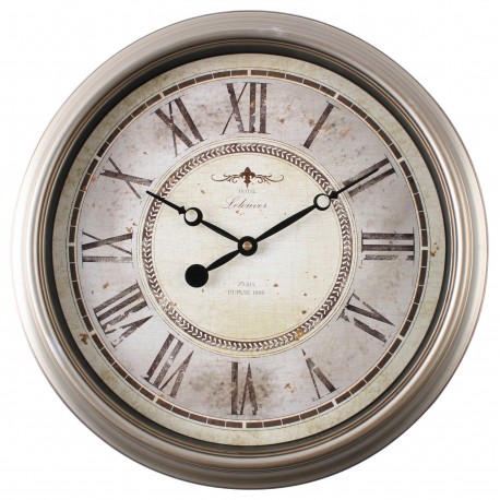 zegar ścienny RITZ, średn. 40,0 cm, kol.srebrny-MC