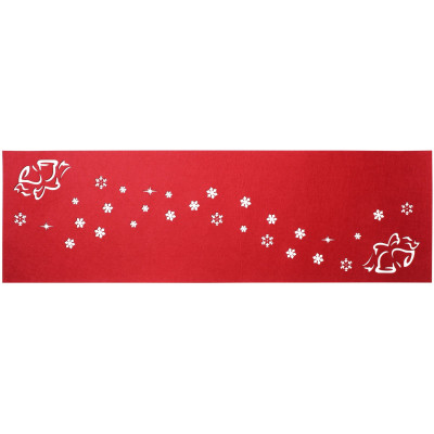Bieżnik ,filc DZWONEK,30x100cm-kol.czerwony