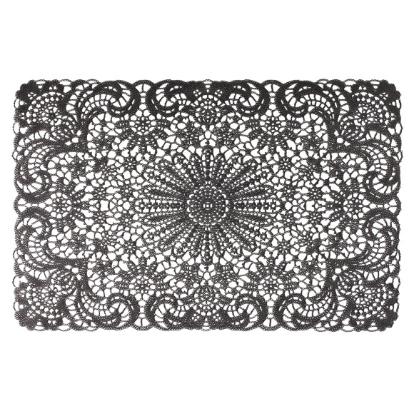 Podkładka LACE, 45x30 cm, kol. czarny  - 5908262439512