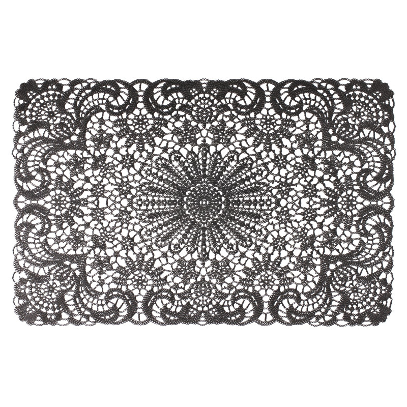 Podkładka LACE, 45x30 cm, kol. czarny  - 5908262439512
