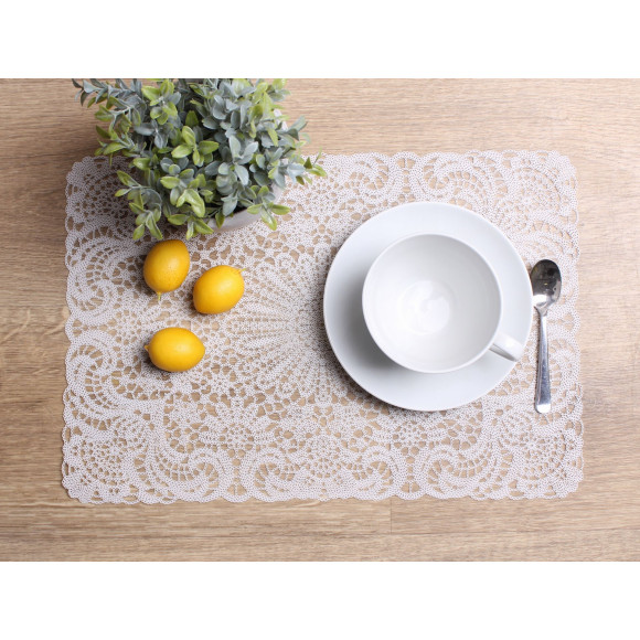 Podkładka LACE, 45x30 cm, kol. BIAŁY