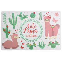 podkładka CUTE, 44X28cm- białe tło,lama