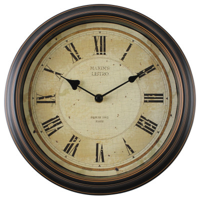 Zegar ścienny CLARIDGE średn. 29,5cm brąz-MC