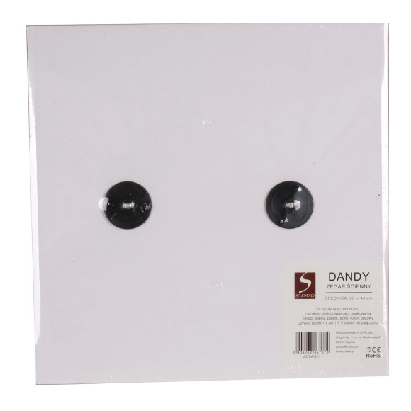 Zegar ścienny DANDY 26x44 cm beż-MC