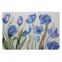 Podkładka TULIPANY, 43,5x28,5 cm, kol. niebieski - 5908262442192