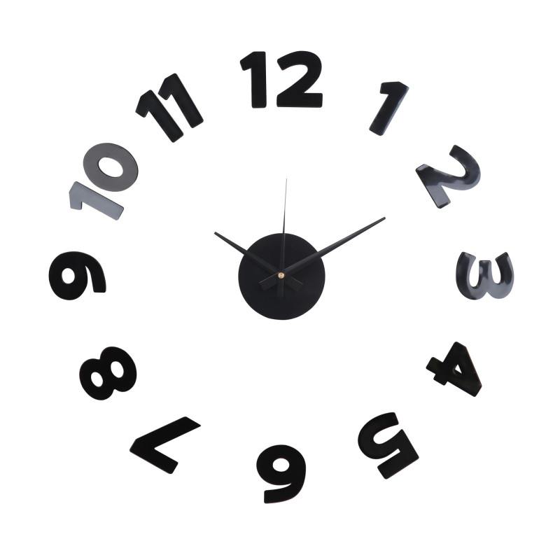 Zegar naklejany STICKER BLINK, średnica 75 cm, kolor cza  - mechanizm cichy  - 5908262431950