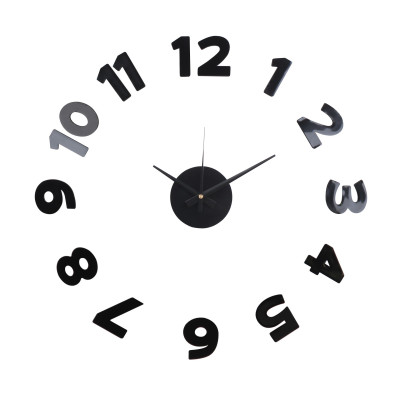 Zegar naklejany STICKER BLINK, średnica 75 cm, kolor cza  - mechanizm cichy  - 5908262431950