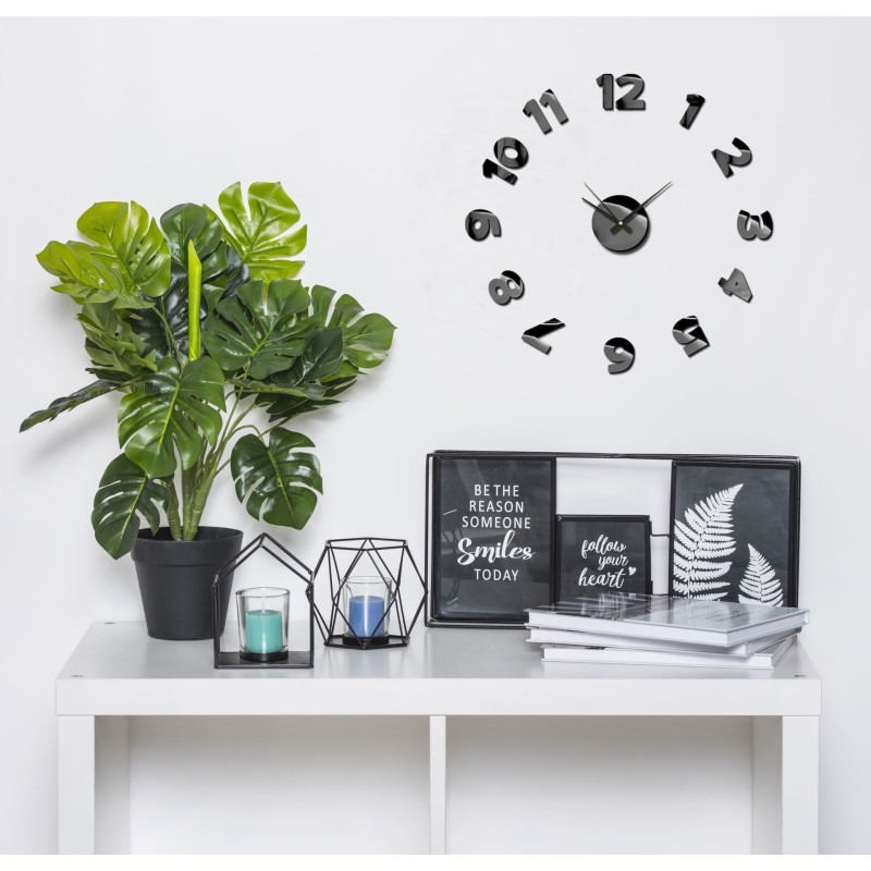 Zegar naklejany STICKER BLINK, średnica 75 cm, kolor cza  - mechanizm cichy  - 5908262431950