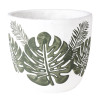 Osłonka MALTE cement, 15x15x14cm, BI + LIŚCIE MONSTERA - 5908262446879