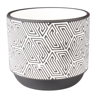 Osłonka FOLKE terrakota, 14x14x12cm, BIAŁ - CZAR - 5908262465436