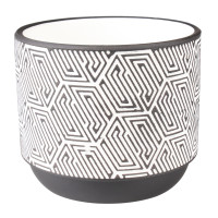 Osłonka FOLKE terrakota, 14x14x12cm, BIAŁ - CZAR - 5908262465436