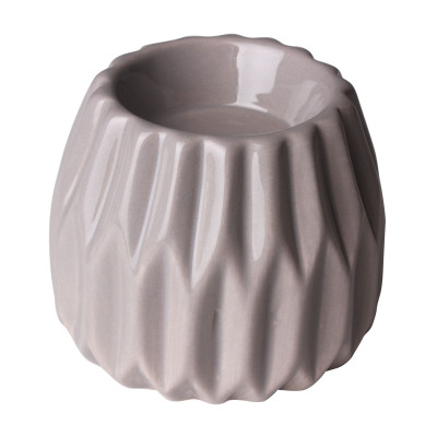 Świecznik ONTARIO, 8,5/8,5/7 cm, kol. szary - 5908262418746