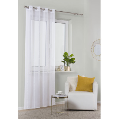 Firana z kółkami CONTI 140/245 cm, kolor biały - 5908262485625