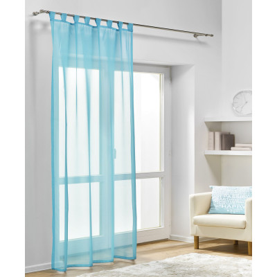 Firana z patkami DIANA 140x260 cm kolor turkusowy - 5903754803499