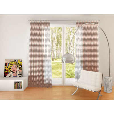 Firanka z szelkami FARO 140/245 cm kol czekoladowy - 5908262406507