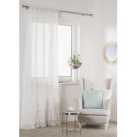 Firana z taśmą FRIVOLI 140x260 cm, kolor off white - 5908262440730