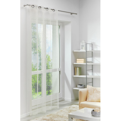 Firana z kółkami REDA 140/245 cm kolor kremowy  - 5908262453662