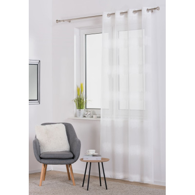 Firana z kółkami WELLA140x260 ze srebrną nicią  - 5908262457660