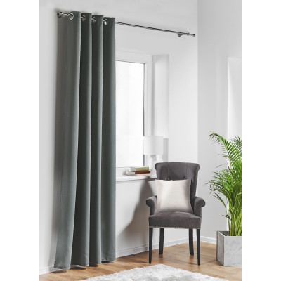 Zasłona z kółkami BLACKOUT 140x260cm kolor antracyt 11 - 5908262465283