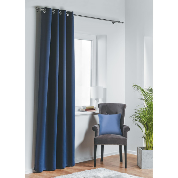 Zasłona z kólkami BLACKOUT 140x260cm kolor granatowy12 - 5908262459077