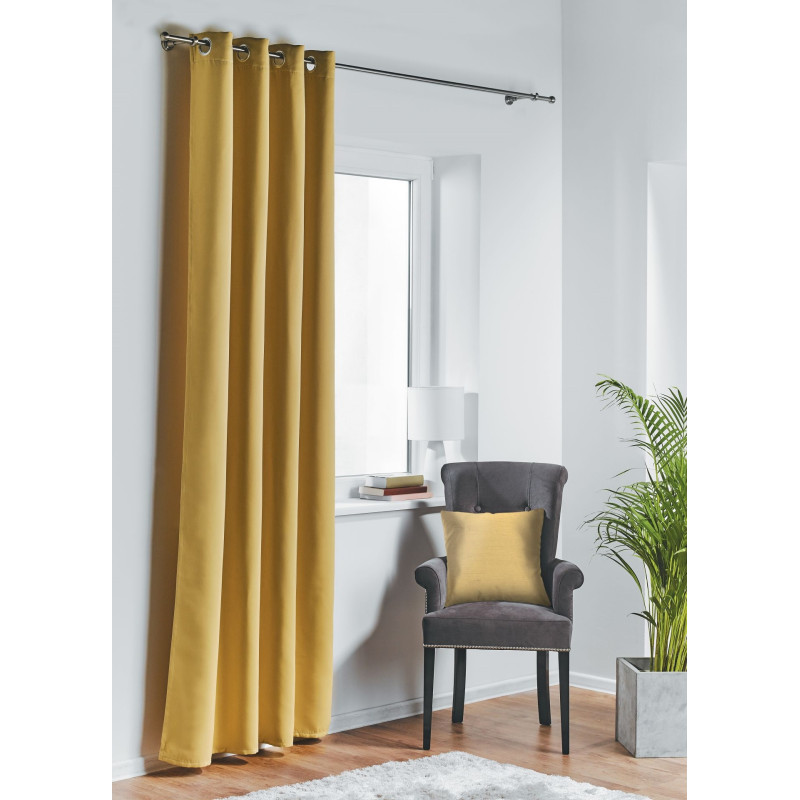 Zasłona z kółkami BLACKOUT 140x260cm kolor musztardowy8 - 5908262418500