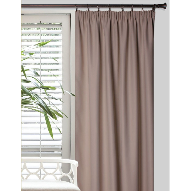 Zasłona z taśmą BLACKOUT 160x260 cm, kol. taupe - 5908262471819