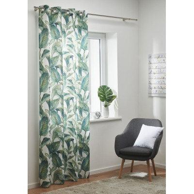 Zasłona z kółkami CALATEA 140x250 cm, kolor zielony - 5908262432315