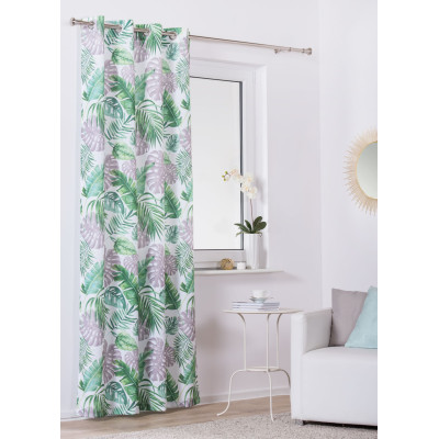 Zasłona z kółkami EKWADOR 140x260cm, kolor szaro - zie - 5908262408808