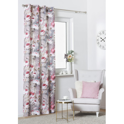 Zasłona z kółkami IMPRESS 140x260 cm kol. czerwony
     - 5908262445360