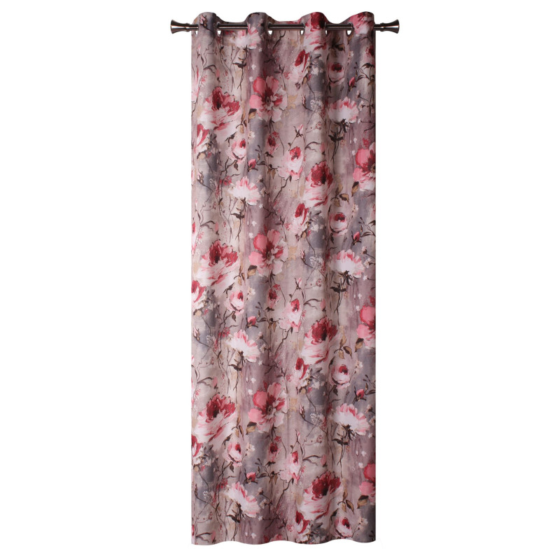 Zasłona z kółkami IMPRESS 140x260 cm kol. czerwony
     - 5908262445360