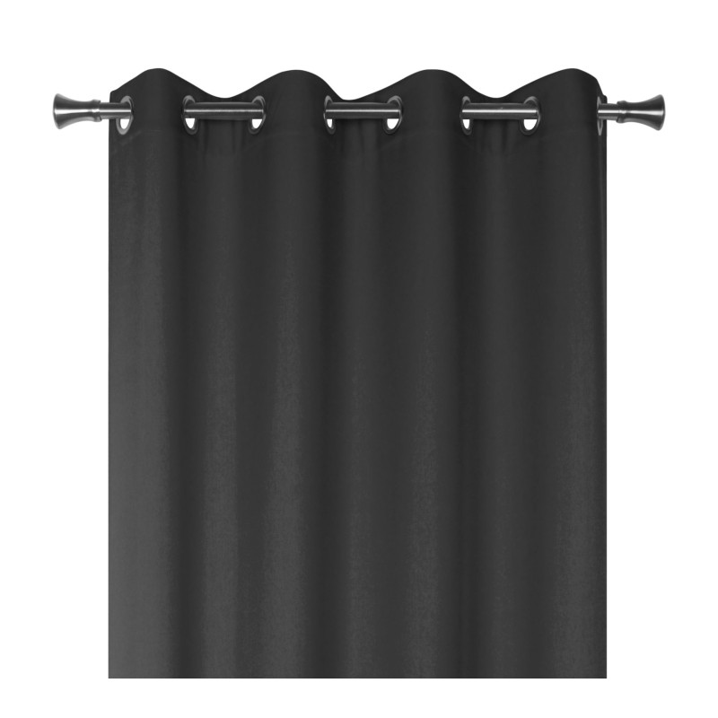 Zasłona z kółkami OXFORD 140/260 cm kolor czarny - 5908262422101