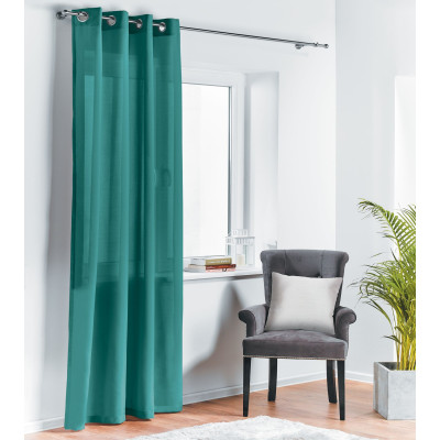 Zasłona z kółkami OXFORD 140/260 cm kolor ciemny morski - 5908262421845