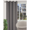 Zasłona z kółkami OXFORD 140/260 cm kol. ciemnoszary - 5908262422118