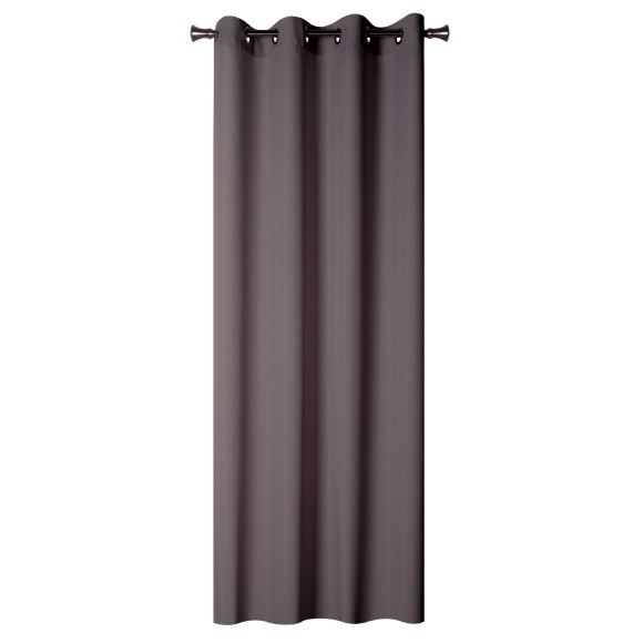 Zasłona z kółkami OXFORD 140/260 cm kol. ciemnoszary - 5908262422118
