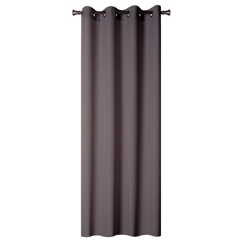 Zasłona z kółkami OXFORD 140/260 cm kol. ciemnoszary - 5908262422118