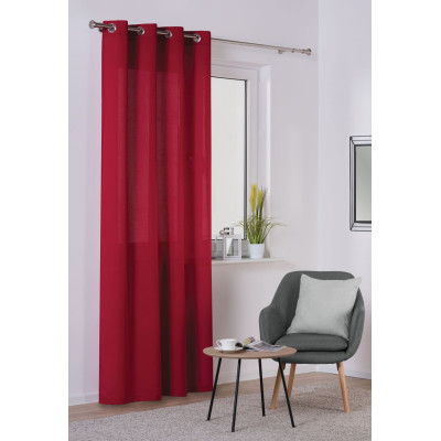 Zasłona z kółkami OXFORD 140/260 cm kolor czerwony - 5908262409423