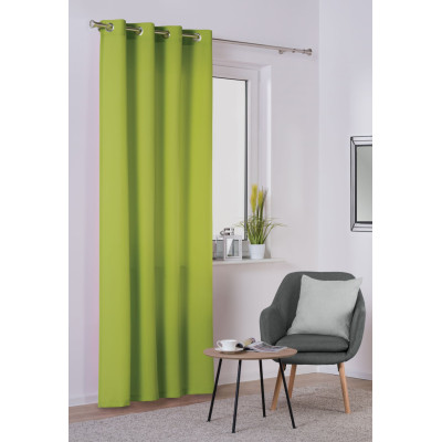 Zasłona z kółkami OXFORD 140/260 cm kolor limonkowy - 5908262415318