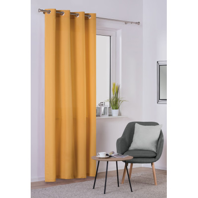 Zasłona z kółkami OXFORD 140/260 cm kolor musztarda - 5908262415325