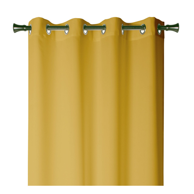 Zasłona z kółkami OXFORD 140/260 cm kolor musztarda - 5908262415325
