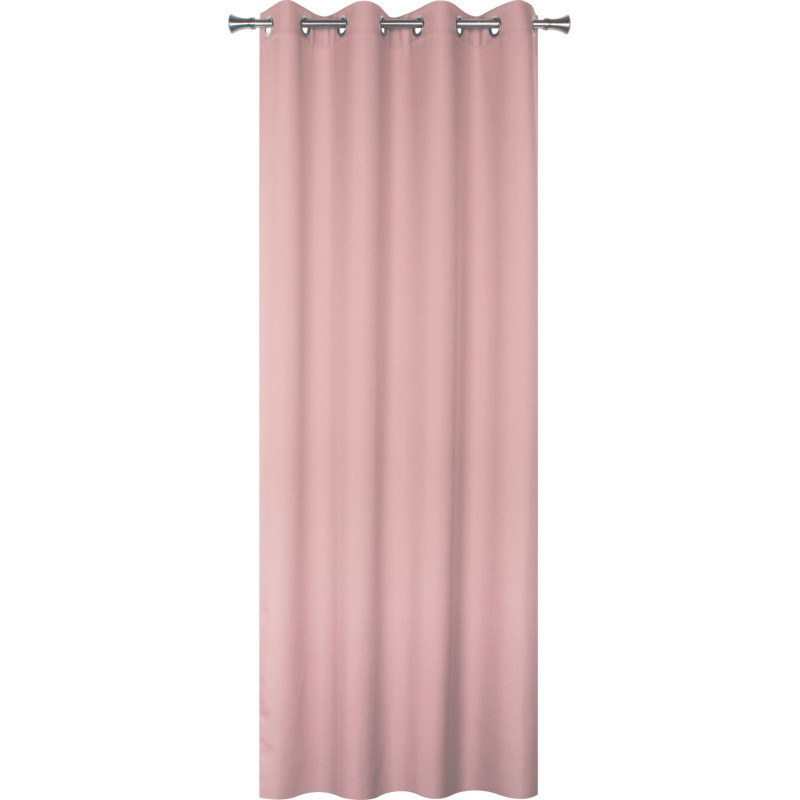 Zasłona z kółkami OXFORD rozm 140x260 cm kol. różowy - 5908262455130