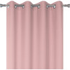 Zasłona z kółkami OXFORD rozm 140x260 cm kol. różowy - 5908262455130