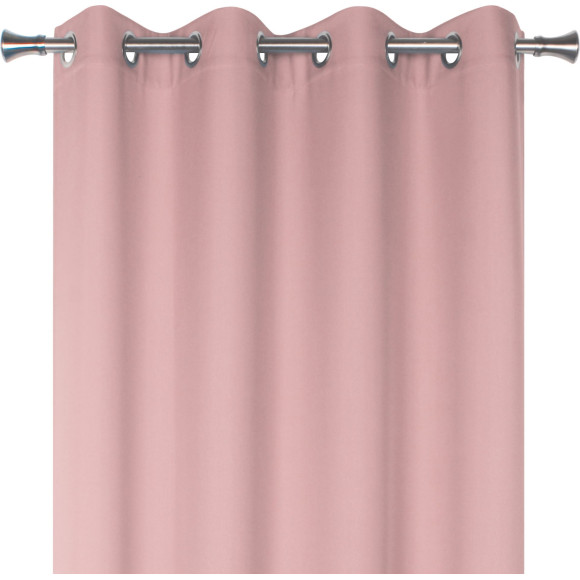 Zasłona z kółkami OXFORD rozm 140x260 cm kol. różowy - 5908262455130