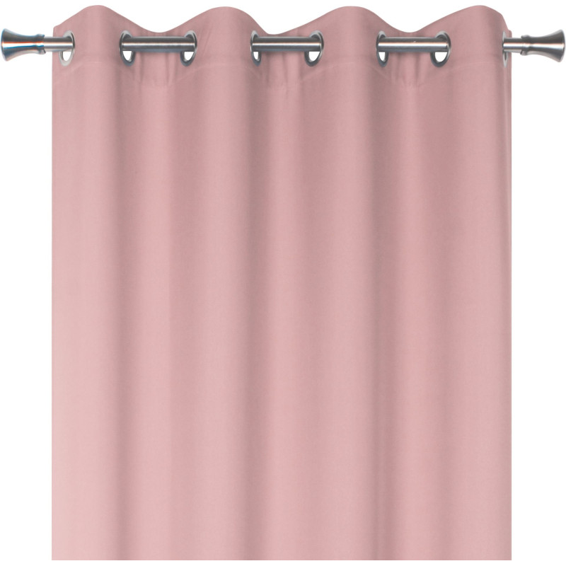 Zasłona z kółkami OXFORD rozm 140x260 cm kol. różowy - 5908262455130