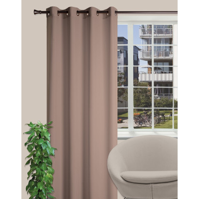 Zasłona z kółkami OXFORD 140/260 cm kolor taupe - 5908262427663