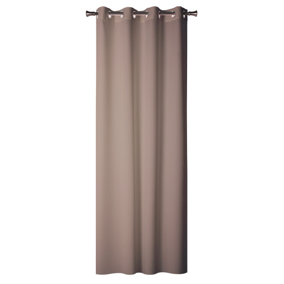 Zasłona z kółkami OXFORD 140/260 cm kolor taupe - 5908262427663