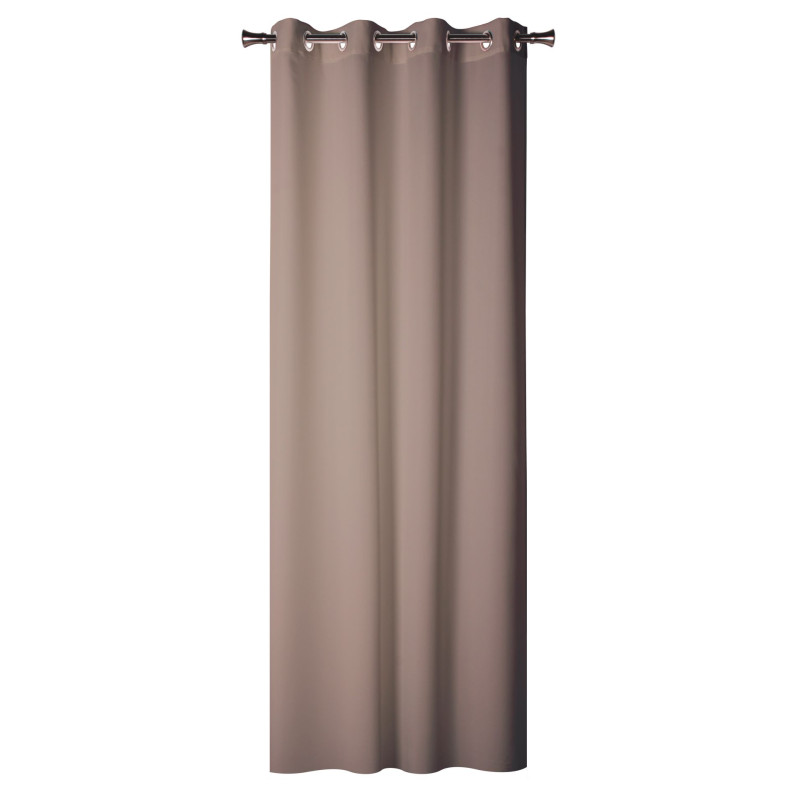 Zasłona z kółkami OXFORD 140/260 cm kolor taupe - 5908262427663