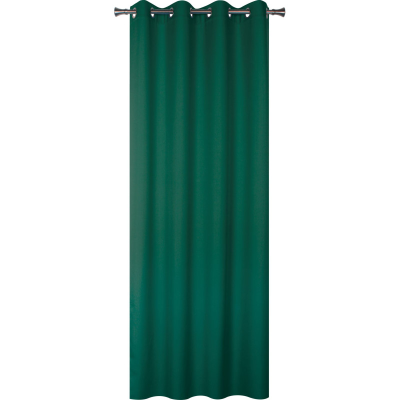 Zasłona z kółkami OXFORD 140/260 cm kolor butelkowa zieleń - 5908262427762
