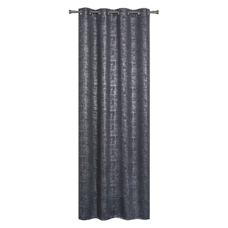 Zasłona PLATA z kółkami 140x260 cm kol. antracyt - 5903754803581